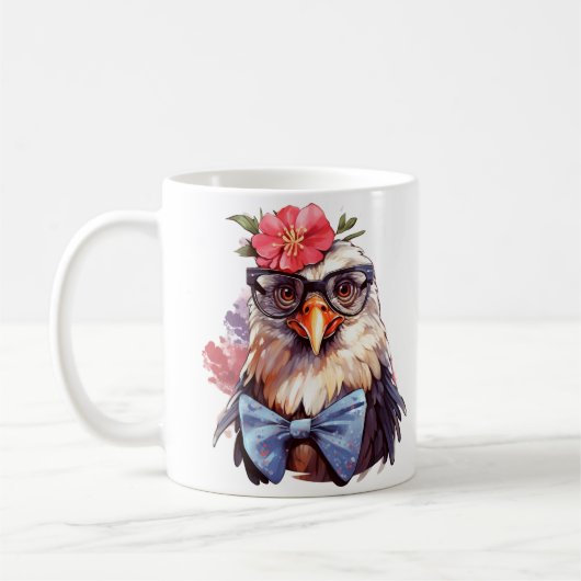 Lustige Hühner-Sublimation Kaffeetasse (Links)