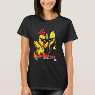 Lustige Hühner- und Bananen-Hip-Hop-Kumpels T-Shirt