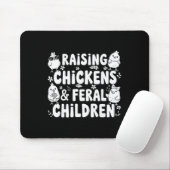 Lustige Hühner- und Wildkinderhaltung Mousepad (Mit Mouse)