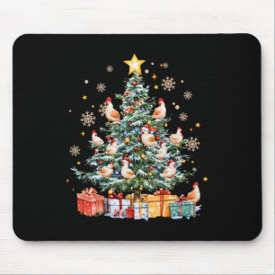 Lustige Hühner-Weihnachtsbaum Bauernhof Tier Huhn  Mousepad