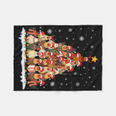 Lustige Hühner-Weihnachtsbaum-Pyjamas Xmas Männer Fleecedecke (Vorderseite (Horizontal))