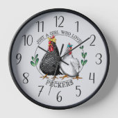 lustige Hühnerfreunde Wortart Uhr (Vorderseite)