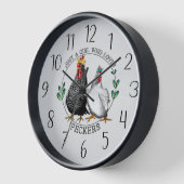lustige Hühnerfreunde Wortart Uhr (Winkel)