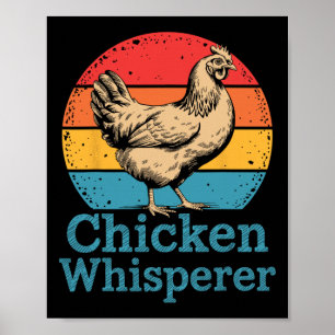 Lustige Hühnerkunst für Männer Frauen Hahn Huhn Fa Poster