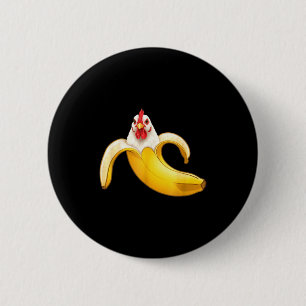 Lustige Hühnerliebhaber Bananen Jungen Mädchen Kin Button