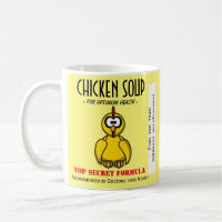 Lustige Hühnersuppe-Tasse