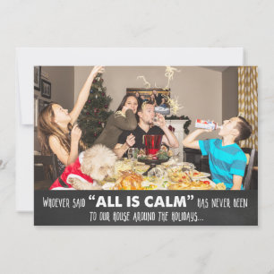 Lustige Humor-Foto-Weihnachts-Grüße auf Schieferta