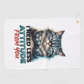LUSTIGE HUMOR KATZE GOLFHANDTUCH (Horizontal)