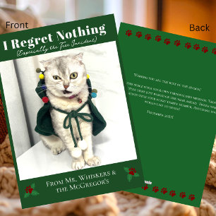Lustige Humor Sprüche Festliche Haustier-Foto Katz Feiertagskarte