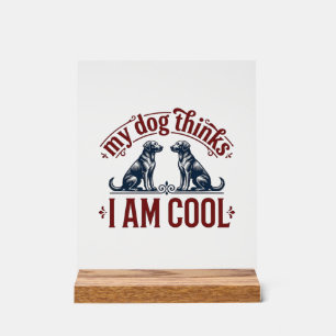 Lustige Hund-Zitat Vintage-Gravur T-Shirt-Design_1 Acrylschild
