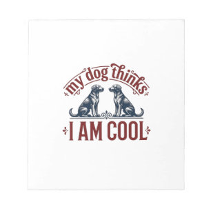 Lustige Hund-Zitat Vintage-Gravur T-Shirt-Design_1 Notizblock