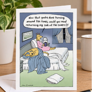 Lustige Hunde Cartoon Paar Hochzeitstag Karte