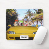 Lustige Hunde Cruisin Mousepad (Mit Mouse)