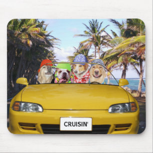Lustige Hunde Cruisin Mousepad