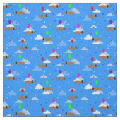 lustige Hunde Dackel Ballonwolken Stoff (Muster)