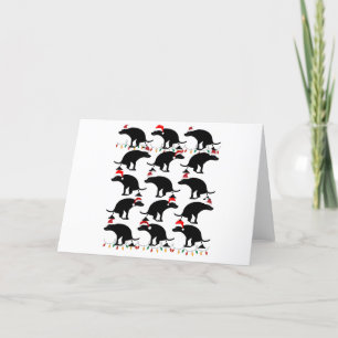 Lustige Hunde, die auf Weihnachten machen