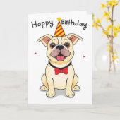 lustige Hunde-Geburtstagskarten Karte (Gelbe Blume)