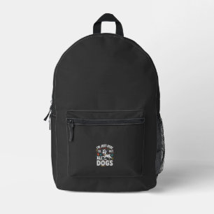 Lustige Hunde Haustierliebhaber Vektor Bedruckter Rucksack
