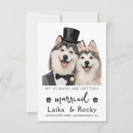 Lustige Hunde-Hochzeitseinladung Save The Date