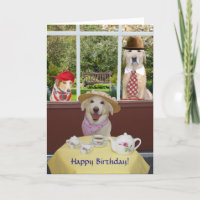 Lustige Hunde/Labrador-Frau-Geburtstag