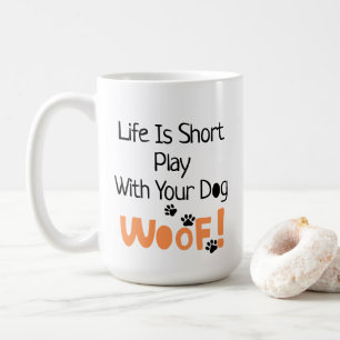 Lustige Hunde Liebhaber Whimsical Typography Hund Kaffeetasse