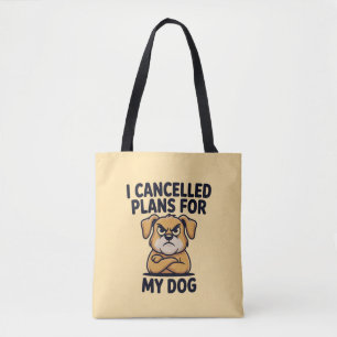Lustige Hunde-Liebhaber-Zitat-Cartoon-Illustration Tasche