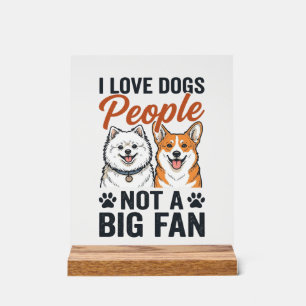 Lustige Hunde-Liebhaber-Zitat Vintage-Gravur-Vekto Acrylschild