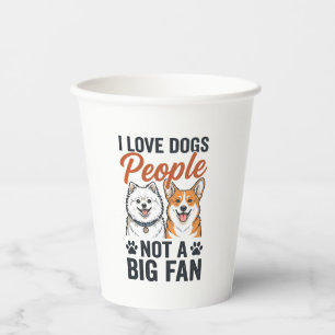 Lustige Hunde-Liebhaber-Zitat Vintage-Gravur-Vekto Pappbecher