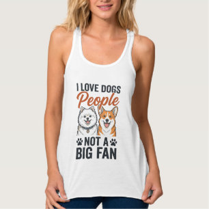 Lustige Hunde-Liebhaber-Zitat Vintage-Gravur-Vekto Tank Top