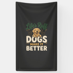 Lustige Hunde machen es besser Banner