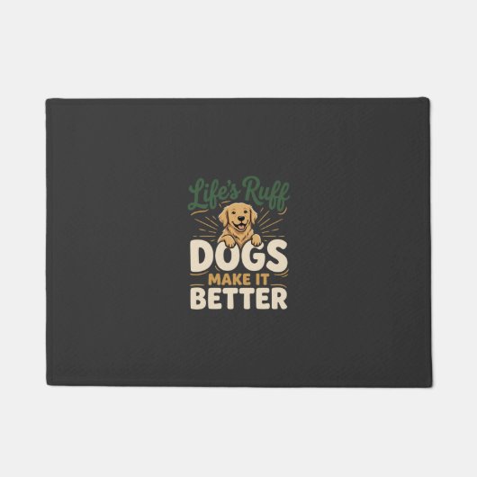 Lustige Hunde machen es besser Fußmatte (Vorderseite)