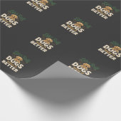 Lustige Hunde machen es besser Geschenkpapier (Ecke)