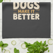 Lustige Hunde machen es besser Geschirrtuch (Gefaltet)