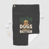 Lustige Hunde machen es besser Golfhandtuch (Insitu)