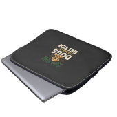 Lustige Hunde machen es besser Laptopschutzhülle (Vorne Knopf)