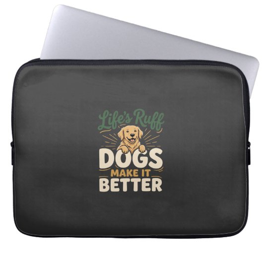 Lustige Hunde machen es besser Laptopschutzhülle (Vorderseite)