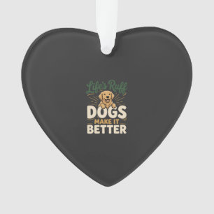 Lustige Hunde machen es besser Ornament