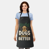 Lustige Hunde machen es besser Schürze (Getragen)