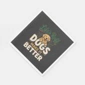 Lustige Hunde machen es besser Serviette (Ecke)