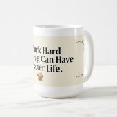 Lustige Hunde-Mama-Tasse – 15 oz mit minimalistisc Kaffeetasse (VorderseiteRechts)