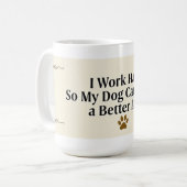 Lustige Hunde-Mama-Tasse – 15 oz mit minimalistisc Kaffeetasse (Vorderseite Links)