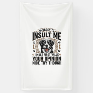 Lustige Hunde Meinung Vintage T-Shirt Design_1 Banner