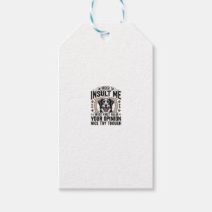 Lustige Hunde Meinung Vintage T-Shirt Design_1 Geschenkanhänger