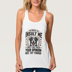 Lustige Hunde Meinung Vintage T-Shirt Design_1 Tank Top