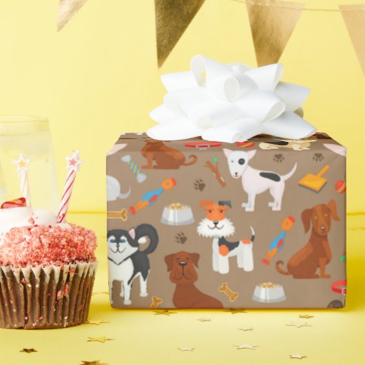 Lustige Hunde Muster Bester Freund Haustier Geschenkpapier (Geburtstagsparty)