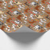 Lustige Hunde Muster Bester Freund Haustier Geschenkpapier (Ecke)