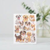 Lustige Hunde. Postkarte (Stehend Vorderseite)