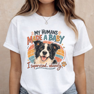 Lustige Hunde-Schwangerschaftsankündigung Baby-Ank Tri-Blend Shirt