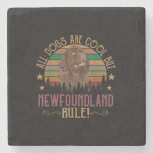 Lustige Hunde sind cool, aber Newfoundland ist das Steinuntersetzer