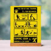 Lustige Hunde-Trainingsanleitung Acrylschild (Neutral)